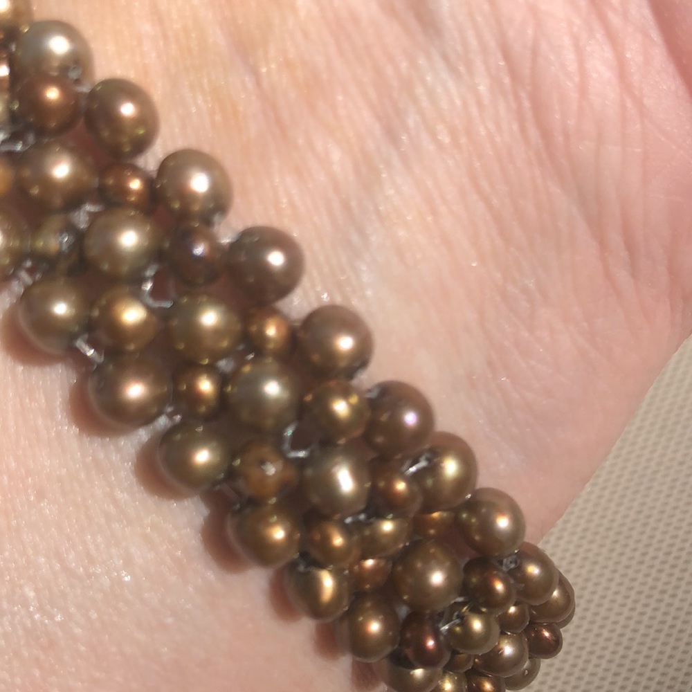 Freshwater Pearls (bronze shade) Bracelet - Picture 8 of 8